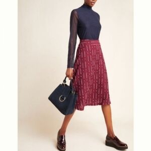 Anthro Anisa Textured Skirt
